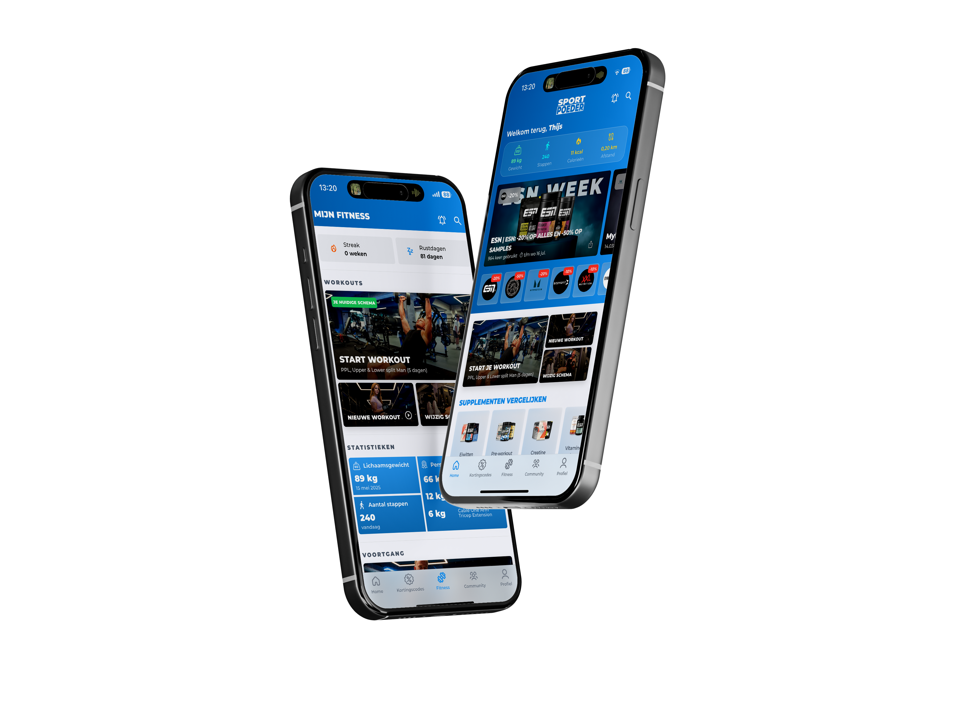 iPhone scherm sportpoeder